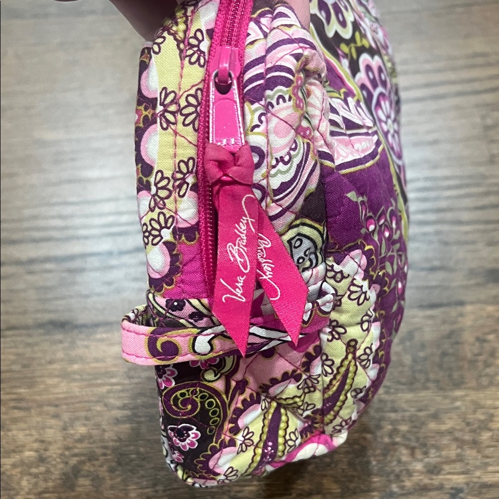 Vera Bradley Floral Pink and Purple Cosmetic Case - Picture 2 of 6